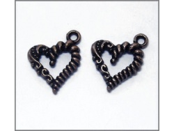 Heart Charm (antique copper colour) TB146